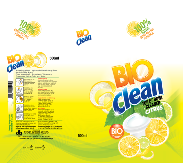 Bio Clean Toilet Bowl Cleaner 500ml - Citrus