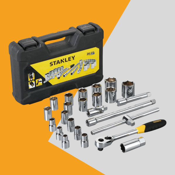 STANLEY ½ SQ. Drive Socket Set 24PCS